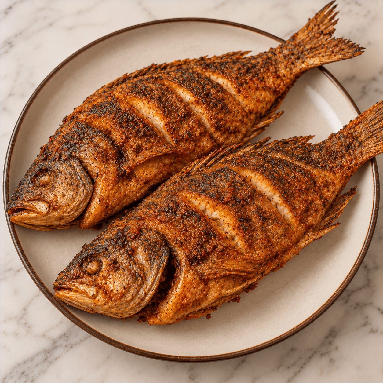 Whitening Fish Fried illustration