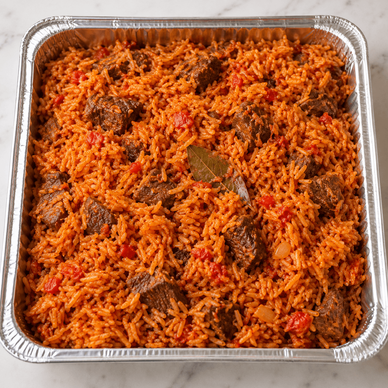 Chopped Beef Jollof Rice illustration