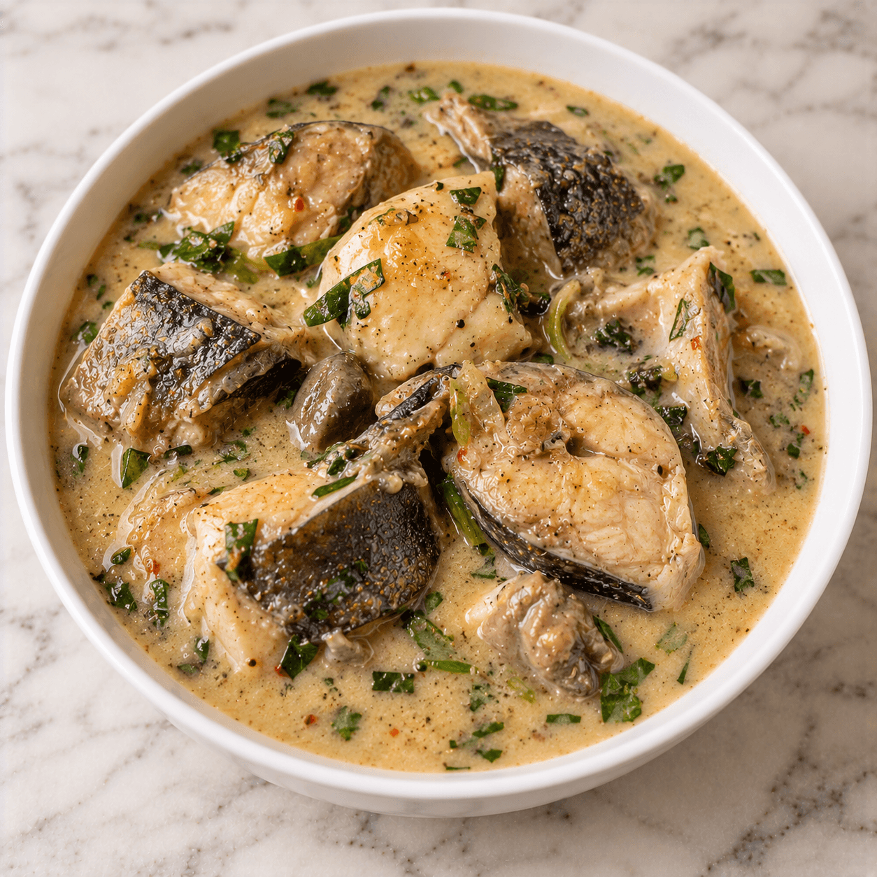 Ofe Nsala soup illustration