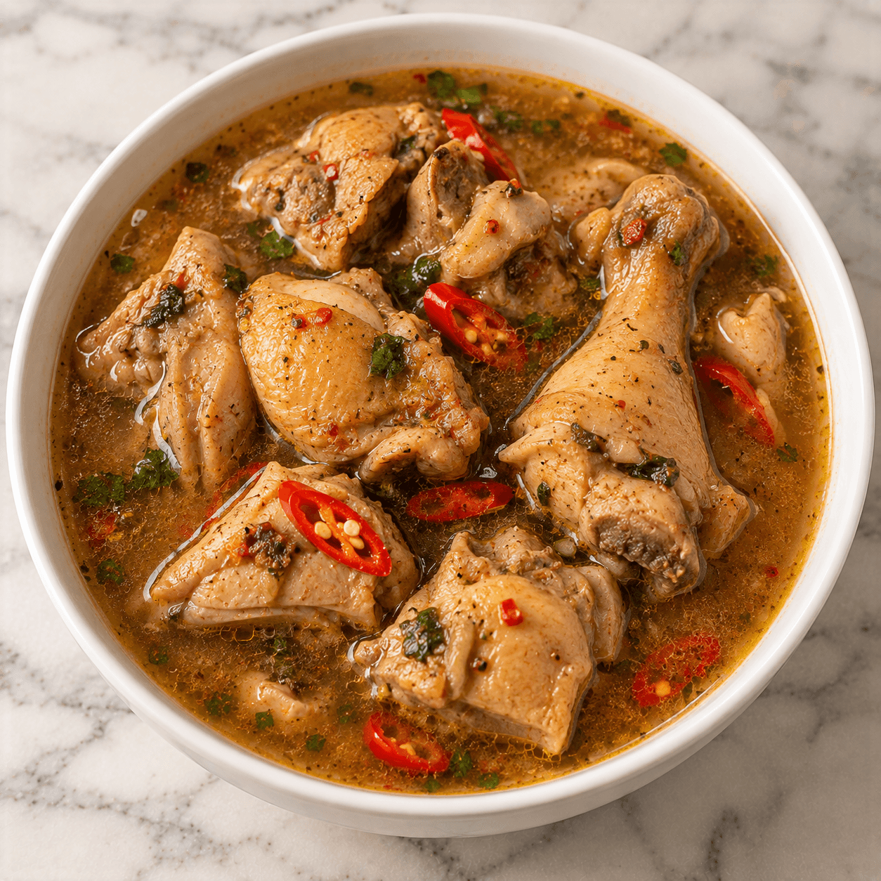 Chicken Peppersoup illustration